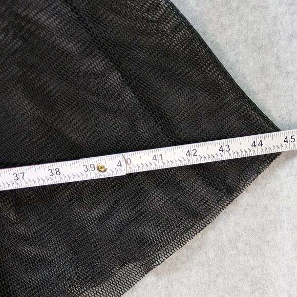 Maitai Black Pleated Midi Skirt Women’s Size M Mesh Overlay A-Line Whimsigoth - Picture 14 of 14